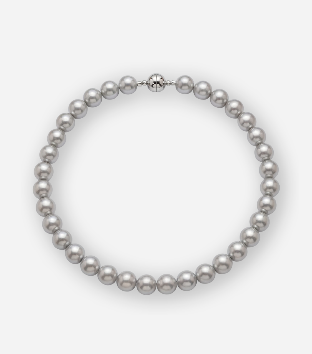 10301 Grey Pearl Magnetic Clasp Necklace - Image 1
