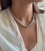 Grey Pearl Magnetic Clasp Necklace - Image 2